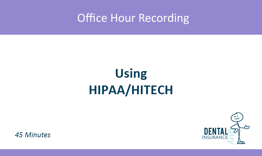 Using HIPAA/HITECH: Do Not Bill Insurance Forms