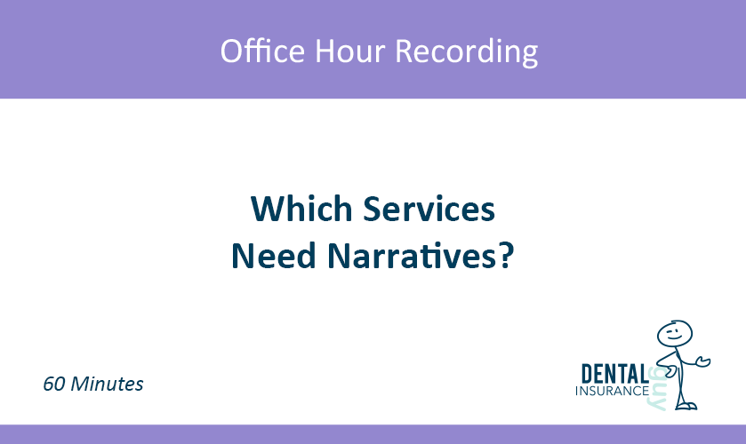 Which Services Need Narratives?